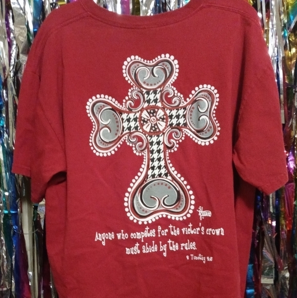 🎉Brushfire Designs Red Cross Timothy 9:5 Tee - Picture 2 of 6